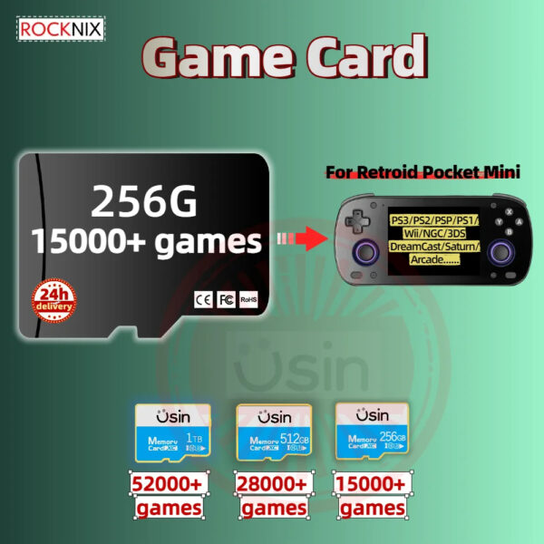 ROCKNIX TF Game Card For Retroid Pocket Mini RP plug&play