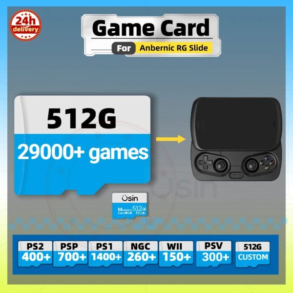 Game Card For Anbernic RG SLIDE RGSlide Custom Retro Classic Games Android Handheld Gaming Console H-speed TF MEMORY SD 1T 512G