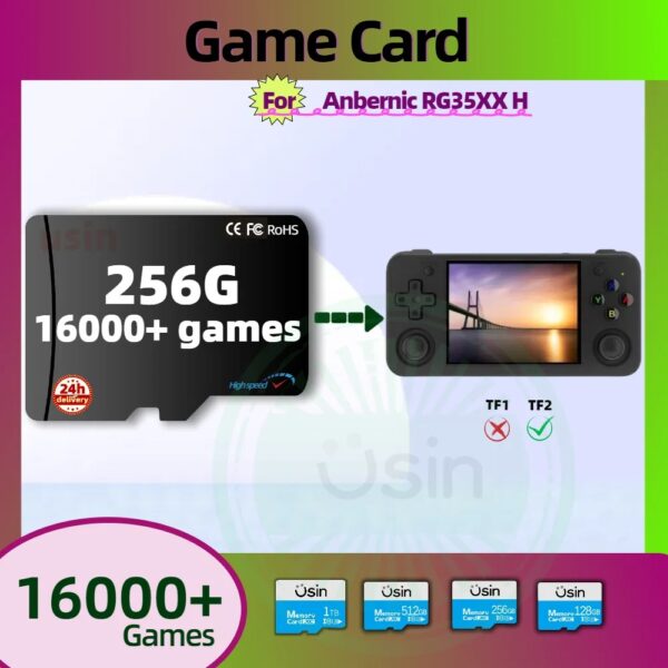 TF Game Card For Anbernic RG35XXH RG35XX H Portable Handheld Gaming Plug&play Pre-install Retro Games PSP PS1 Memory SD Card