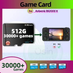 TF Game Card For Anbernic RG35XXH RG35XX H Portable Handheld Gaming Plug&play Pre-install Retro Games PSP PS1 Memory SD Card