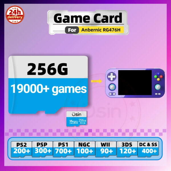 Game SD Card For Anbernic RG476H Retro Games PSP PS1 Memory TF Gaming Console Portable Handheld Plug&play 1TB 512G 256G 128G